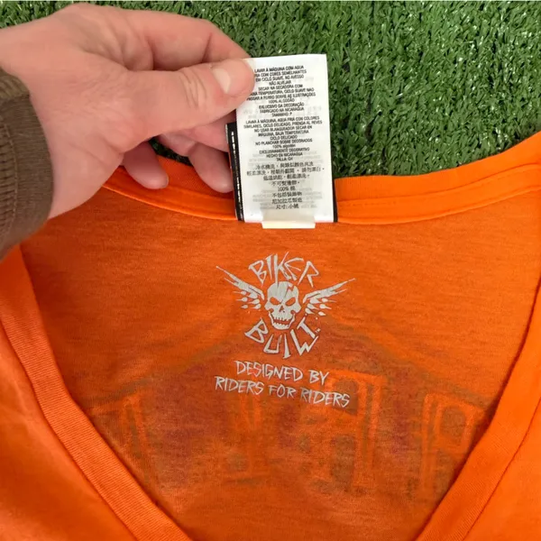 Harley-Davidson Women's Vibrant Orange Long Sleeve Tee - Image 8