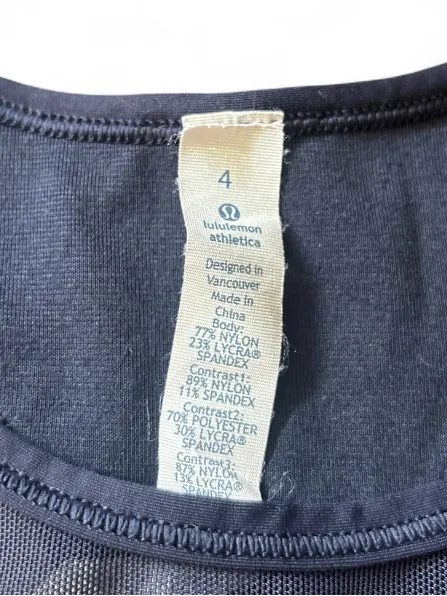 Lululemon Mesh With Me Tank Naval Blue Sea Side Silver Fox Alberta Lake Size 4 - Image 7