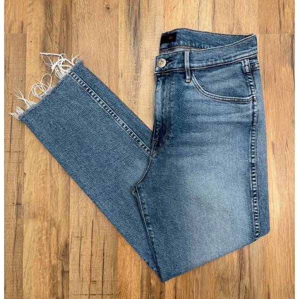 3x1 NYC Camden Jeans Women's 29 High Rise Straight Raw Hem Cropped Denim - Image 2