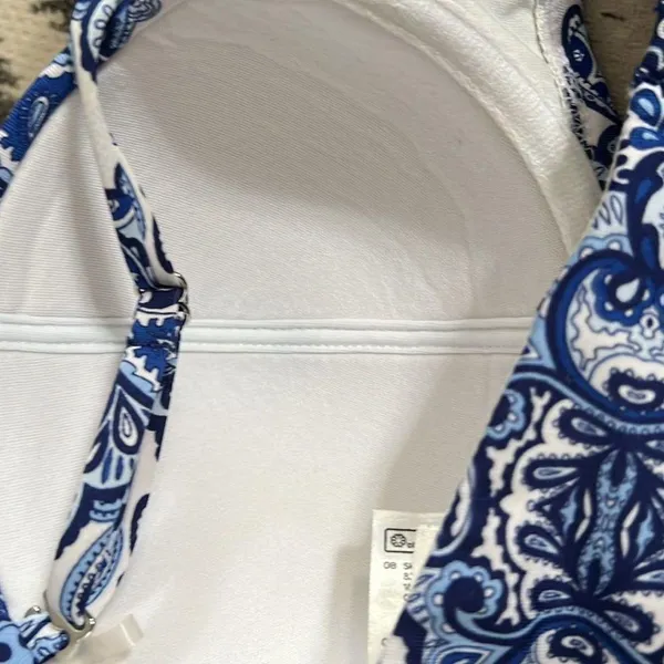 H&M 34 C Bikini Blue Halter Top - Image 5