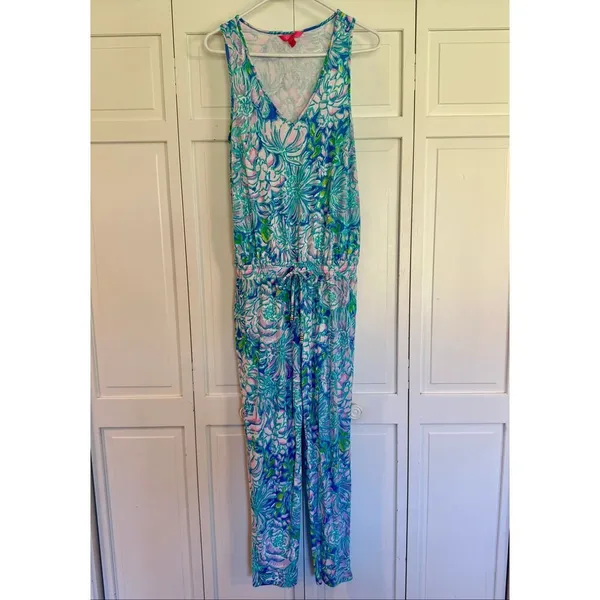 Lilly Pulitzer Paulina jumpsuit in full bloom size M - Image 4