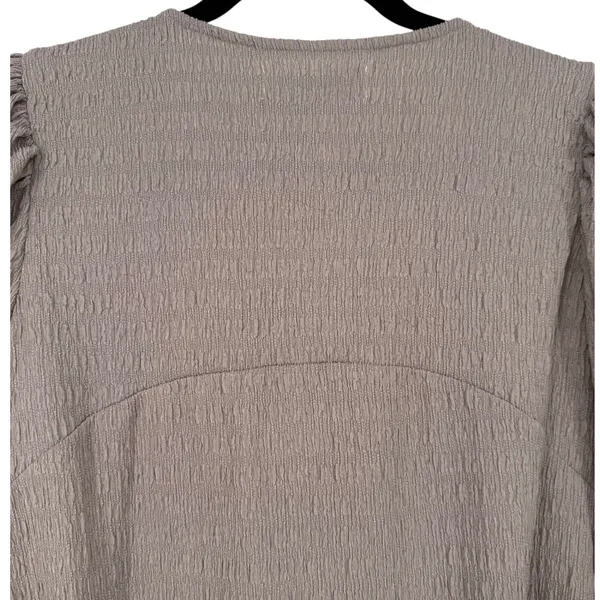 NWT Free People FP Beach Anderson‎ Mini Dress City Fog Taupe Long Sleeve Size XS - Image 7