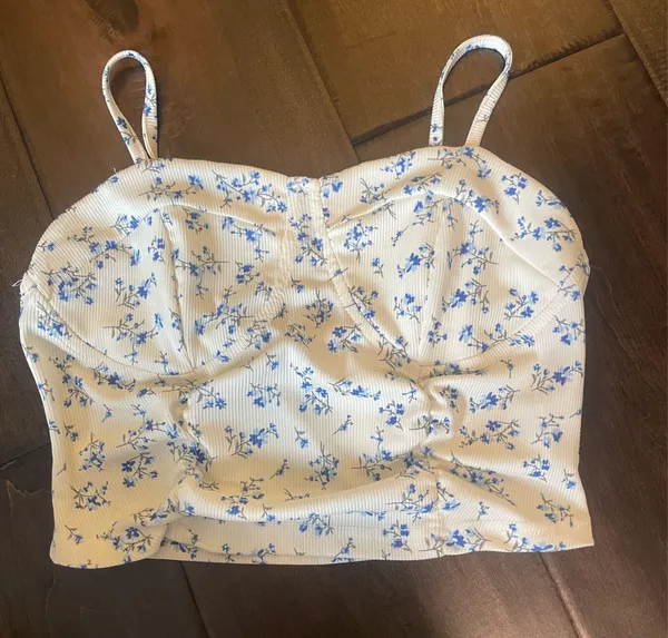 SHEIN MOD Ditsy Floral Print Ruched Cami Top - Image 2