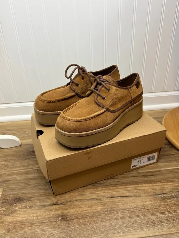 UGG Women's Cityfunc Chestnut Lace-Up Platform Shoes - Size - 9.5 - Image 12