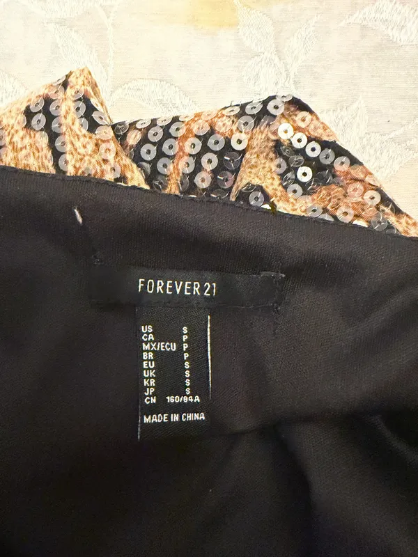 Forever 21 Cheetah Sparkly Mini Dress - Image 2