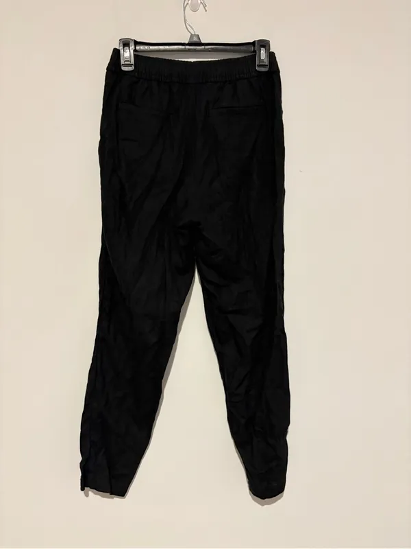 Old Navy Linen Taper Pants Black Size XS - Image 2