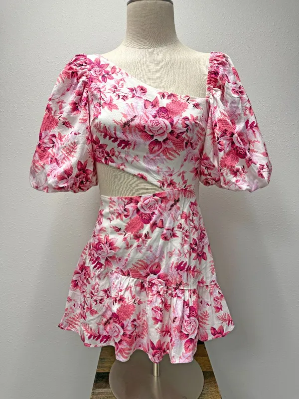 Hello Molly Sweetest Kind Pink Floral Mini Dress - Image 2