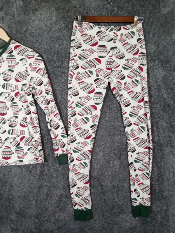 Burt's Bees Baby Womens Set Pajamas All Over Print Mittens Organic Cozy Sz Small - Image 5