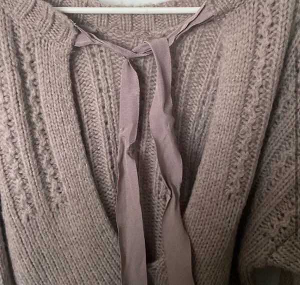 oversized tie back sweater - Image 3