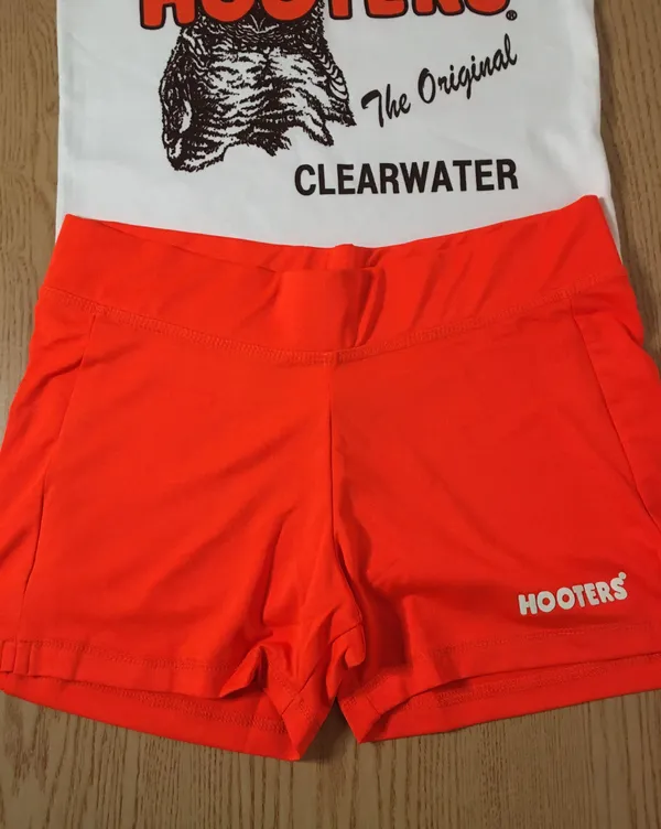 Hooters New Girl Uniform Tank And Shorts Set Size Xs/Xxs - Image 2