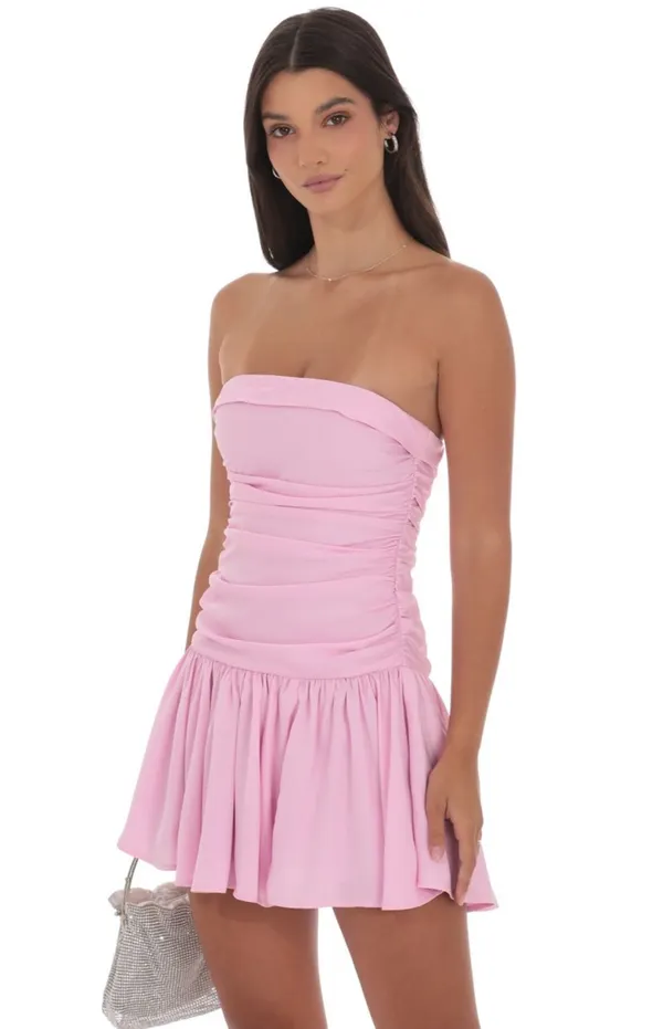 Lucy in the Sky Mini Dress Pink - Image 3
