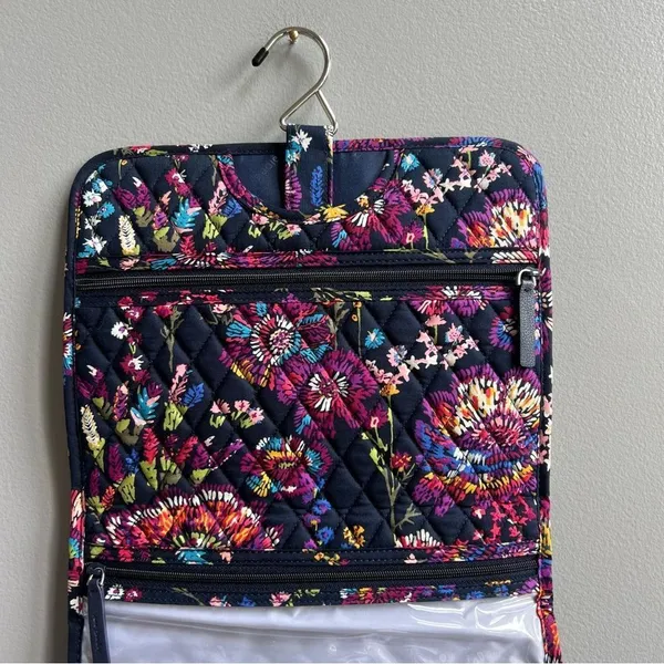 Vera Bradley Quilted Floral Hanging Organizer Travel Tote Bag in Navy - Image 3