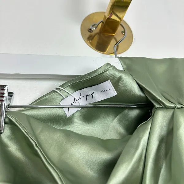 PETAL & PUP Nadia One Shoulder Maxi Dress in Sage Size US 2 - Image 7