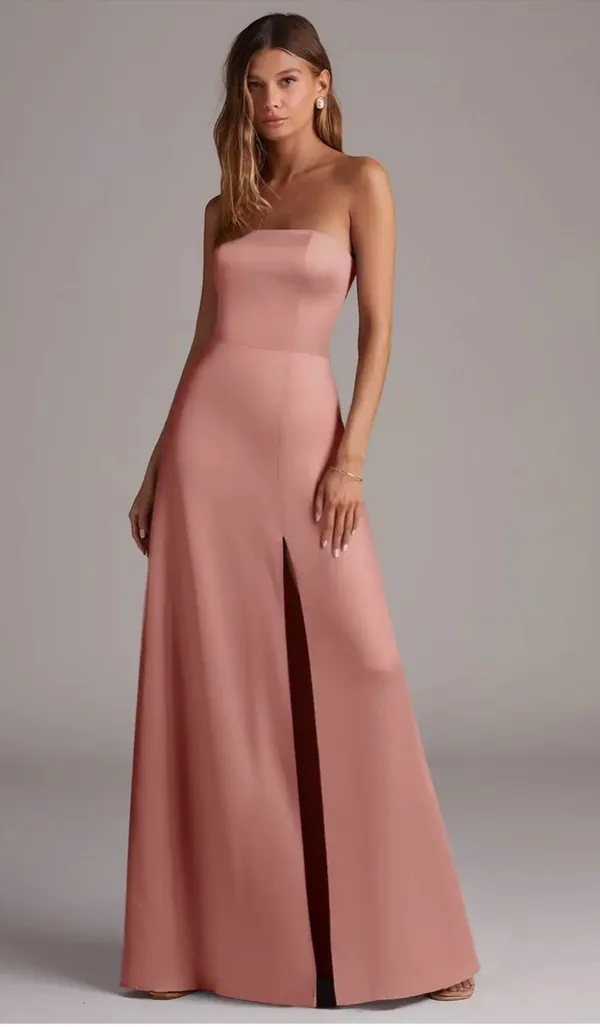 Azazie Bridesmaid Dress Pink - Image 2