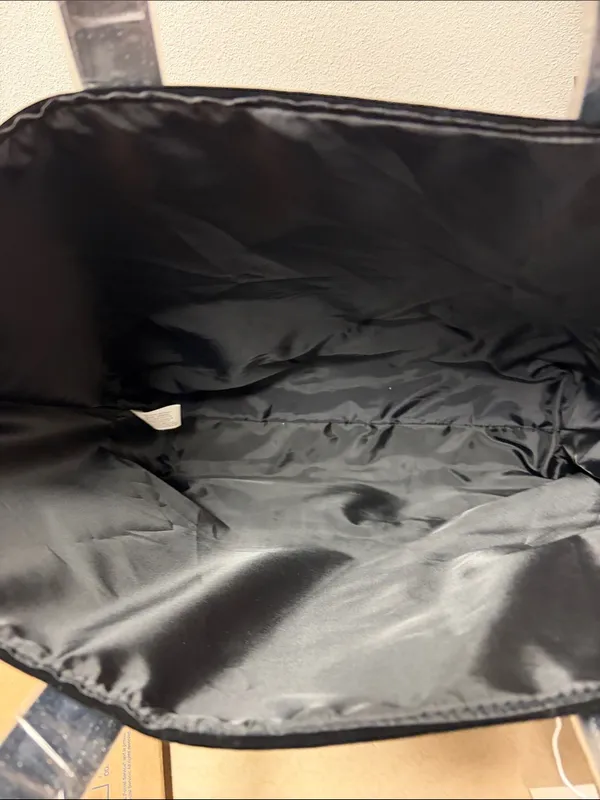 Jimmy Choo Parfums tote black velvet body glossy glitter-accented base &straps - Image 4