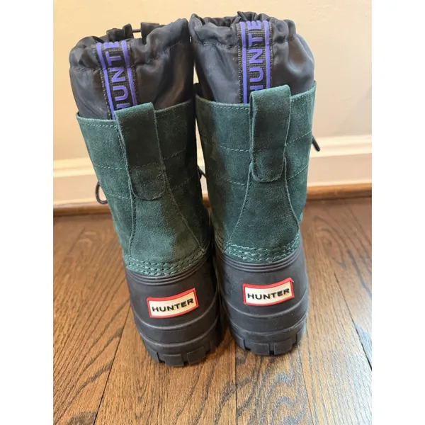 Hunter Skylar Waterproof Boot Green/black Women's Sz 7 $225 - Image 5