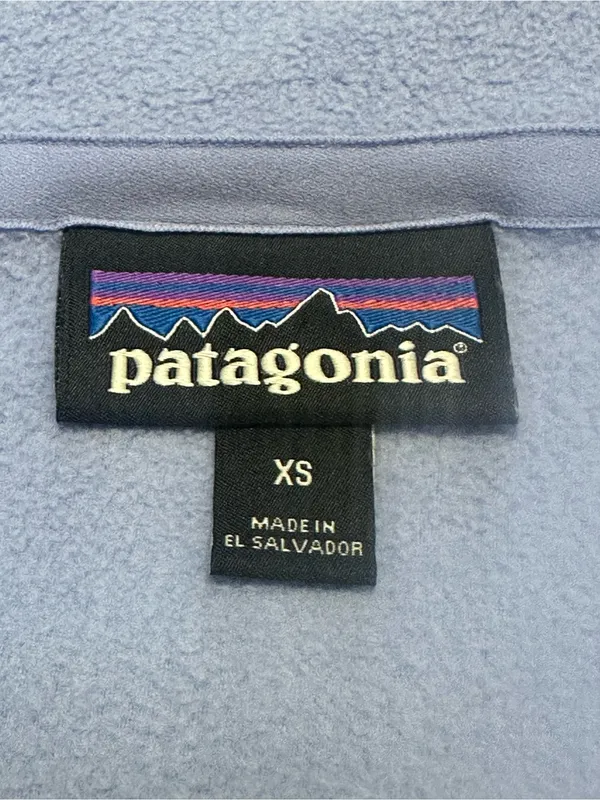 Patagonia Light Blue Women's Quarter-Zip Fleece Pullover XS - Image 3