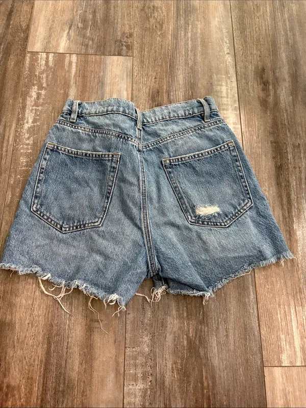 Garage Denim Jeans Shorts Festival Distress Destroyed Fray Cutoff size 26 - Image 4
