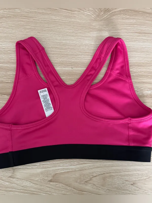 Nike Small NWOT Hot Pink Black Sports Bra Racerback - Image 2
