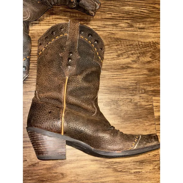 ARIAT Ladies Cowgirl Western Boot Brown distressed Leather Sz 7.5 - Image 8