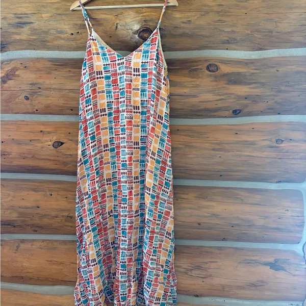 NWT Sleeveless Multi Color Maxi Dress size S - Image 3