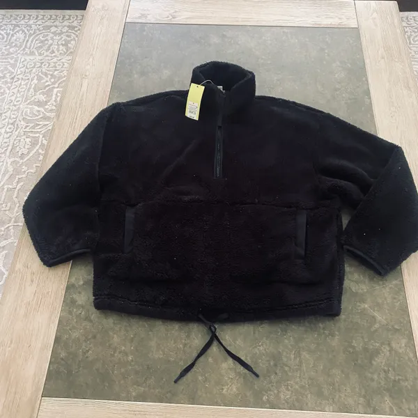 All In Motion Women's High Pile Fleece 1/2 Zip Pull Over - Black - Image 7