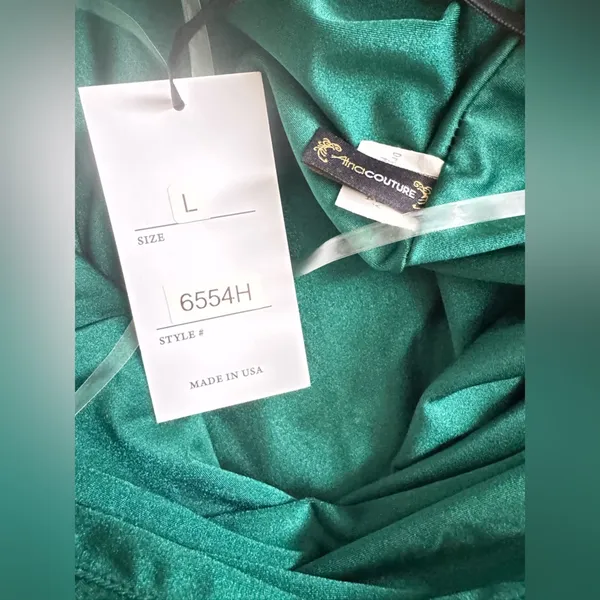 ATRIA COUTURE Long Forest Green Evening/Formal Dress Size Large P-35 - Image 13