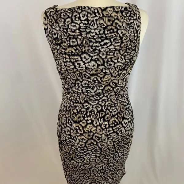 Ann Taylor Leopard Animal Print Ruched‎ Dress - Image 4
