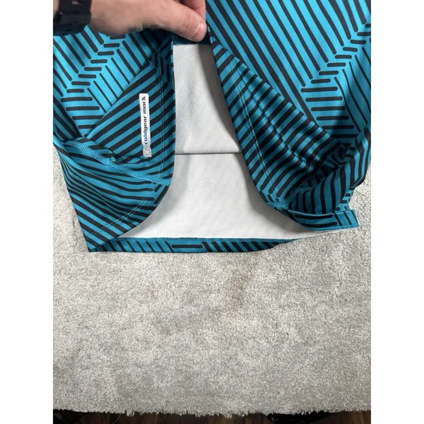 Under Armour Shirt ColdGear Mock neck M Fitted Long Sleeve Compression Blue Geo‎ - Image 4