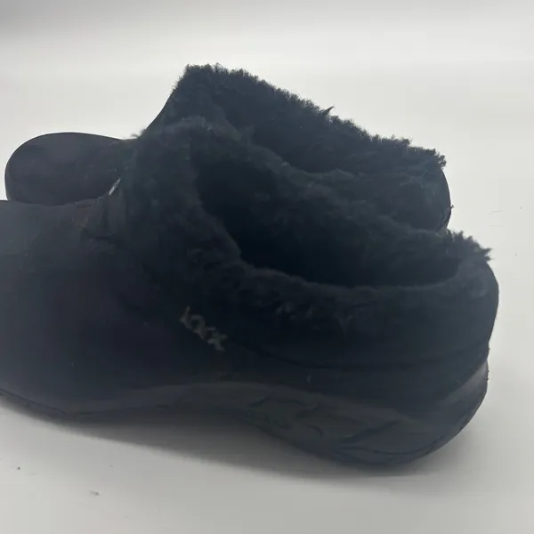Merrell Encore Ice Black Suede Faux Fur Lined Clogs Mules Shoes Womens - Image 9