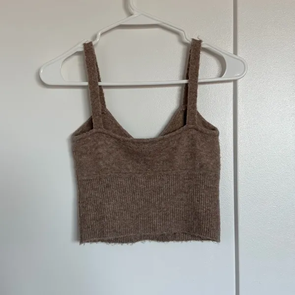 Zara Brown Knit Women's Top - Image 2
