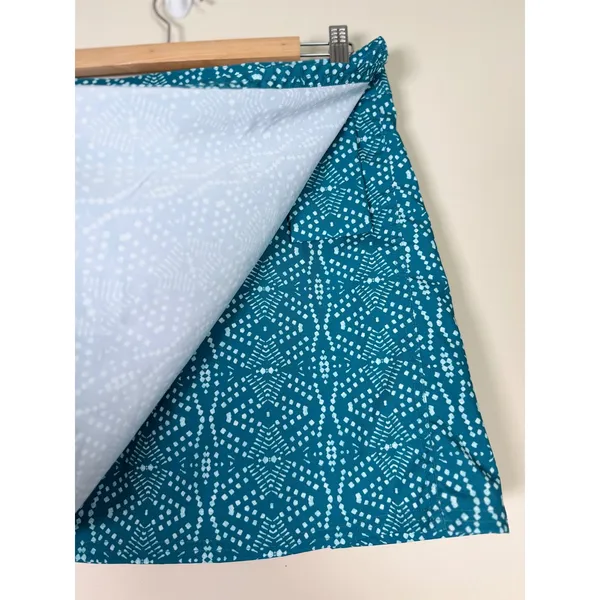RipSkirt Hawaii Teal‎ Geometric Wrap Mini Skirt Quick Dry Adjustable Medium - Image 3