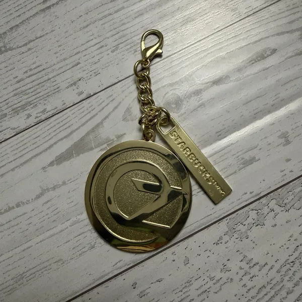 Wicked Starbucks OZ Gold Keychain Bag Charm‎ Tumbler Replacement Glinda Elphaba - Image 2
