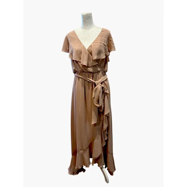 MUMU Mauve Midi Dress Size M Pink Size M - Image 4
