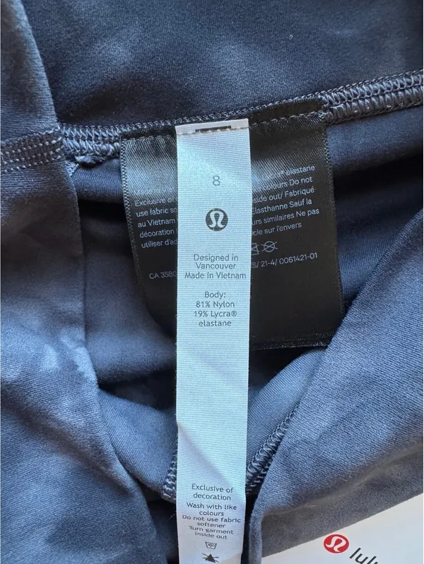 Lululemon Align With Pockets High Rise 25” Diamond Dye Pitch Grey Size 8 NWT - Image 6