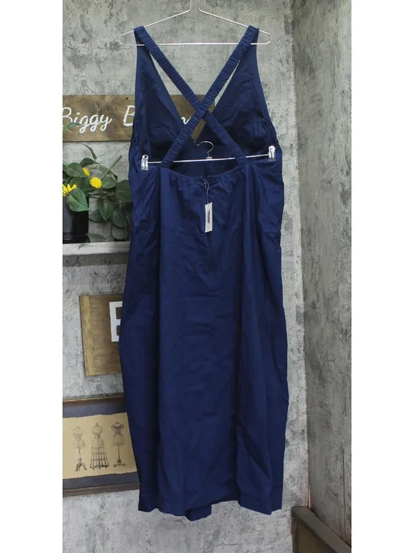 NWT A New Day Womens Open Back Maxi Dress Woven 94439782 Navy Blue 2XL - Image 3