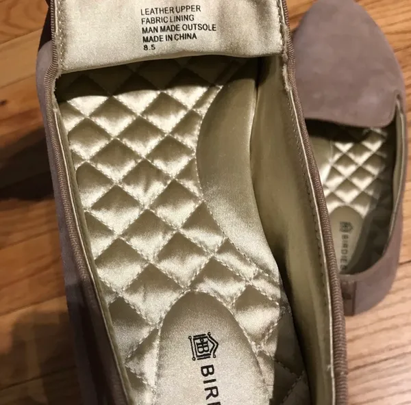 Birdies Starling Suede Leather Loafers Latte Slate comfy quilt preppy daily - Image 6