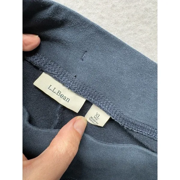 LL Bean XL Blue Ultrasoft High Rise Straight Sweatpants Pull On Pants 298930 - Image 2