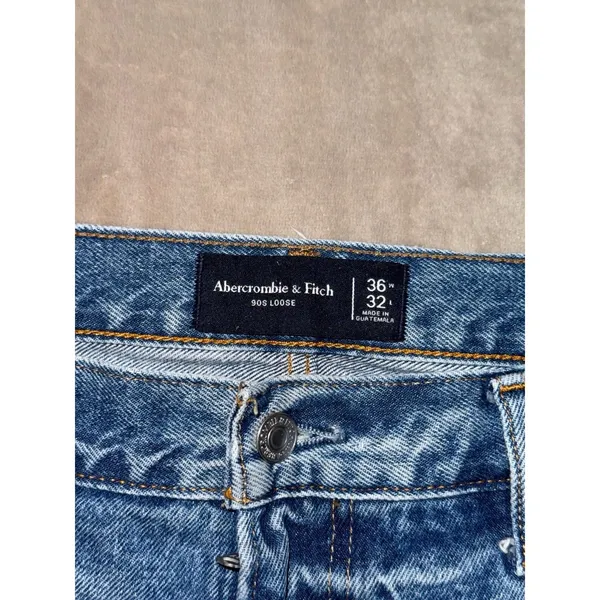 Abercrombie & Fitch Women's Blue‎ Denim Jeans 90s Loose Medium Wash Size 36 - Image 3
