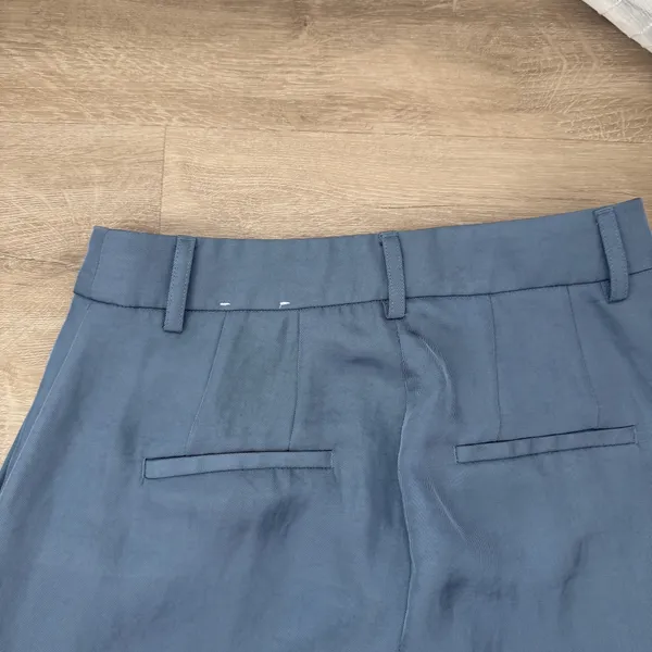 Express slate blue high-waisted pleated wide-leg pants - Image 11