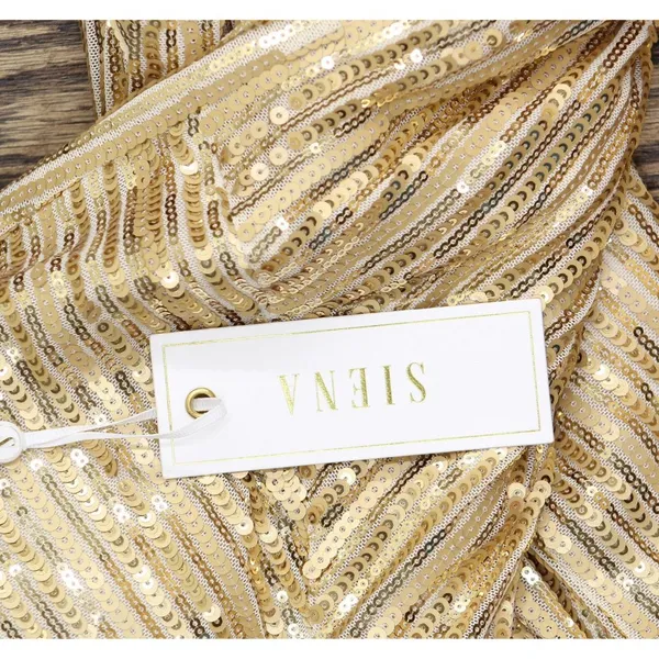 Siena Womens Sequined Midi Dress SATP1740 Gold Yellow 6 - Image 3