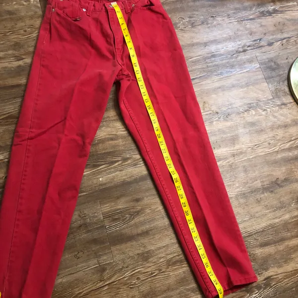 Red Vintage high waist straight leg jeans (Vintage size 10, fits as US Size 6, Waist: 28”) - Image 10