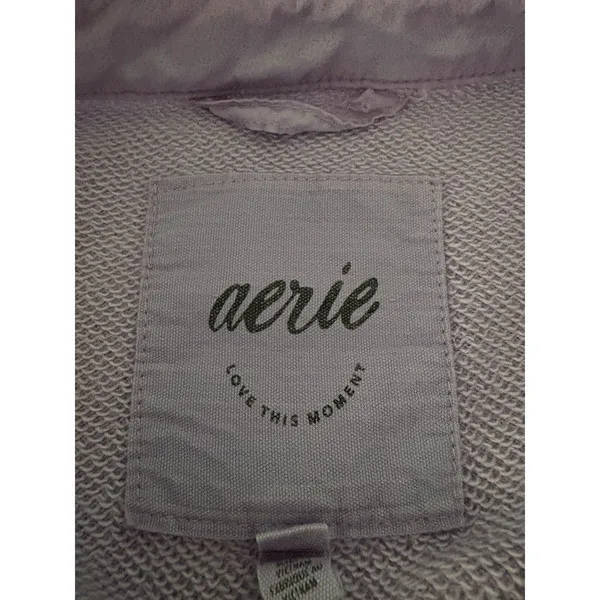 Aerie Shacket Shirt Lumberjane Size M Lilac Grunge Boho Oversized Layer - Image 4