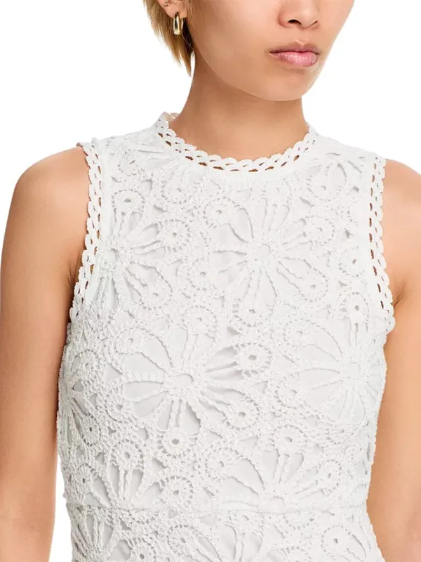 Aqua Crochet Mini Dress Women's XXS White Bridal Bachelorette Cocktail Party NWT - Image 4