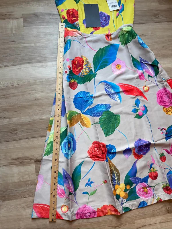 Tuckernuck Vivid Jardin Dominique Floral Multicolor Sleeveless Dress size Medium - Image 4