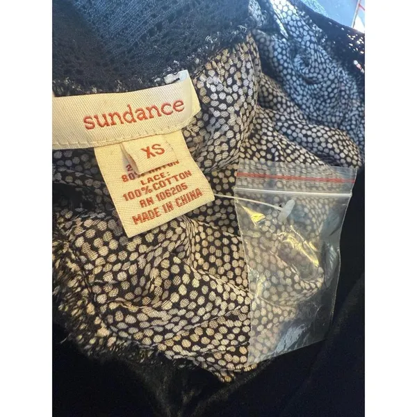 Sundance xs black velvet burnout silk‎ boho cottagecore whimsigoth flowy top - Image 4