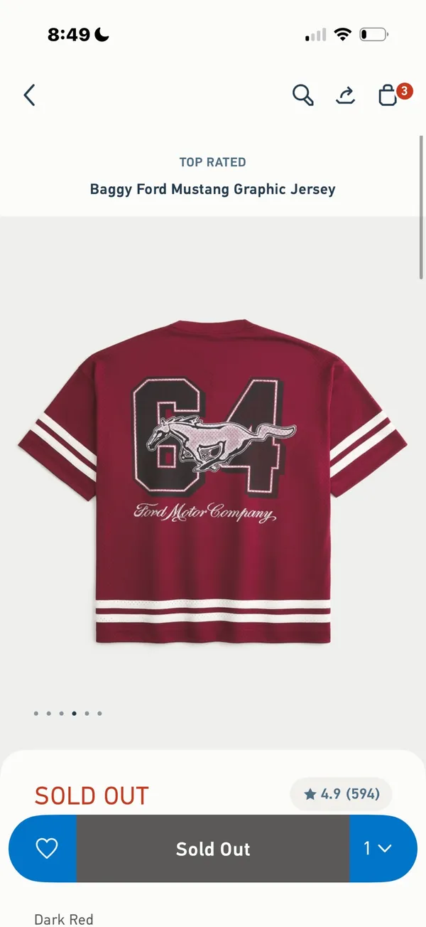 hollister oversized ford mustang jersey tee - Image 6