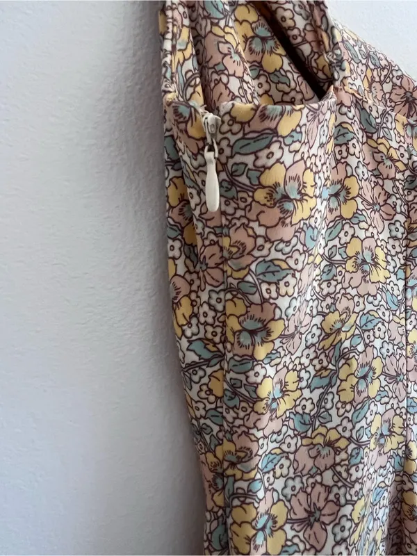 Urban Outfitters Trinity Cowl Neck Yellow Floral Slip Midi Dress - Size Small - Image 7