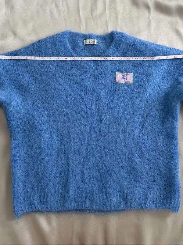 Easy Clothes Blue Kid Mohair Blend Fuzzy Sweater Self Love Club - Image 7
