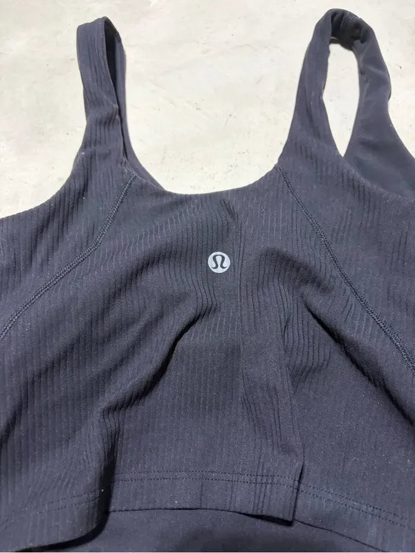 lululemon athletica Black ribbed align tank top cropped 2 - Image 7